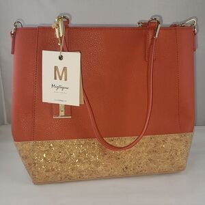 Mystique Boutique Orange and Gold Tote
